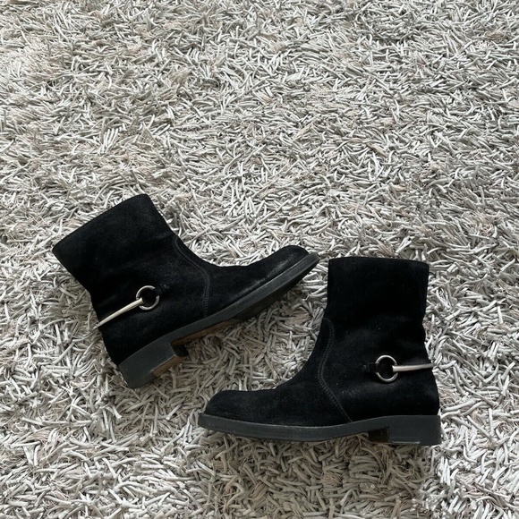 Gucci 354003 Black Suede Leather Ankle Boots Size 38 / 8US 100% AUTHENTIC - Picture 12 of 12